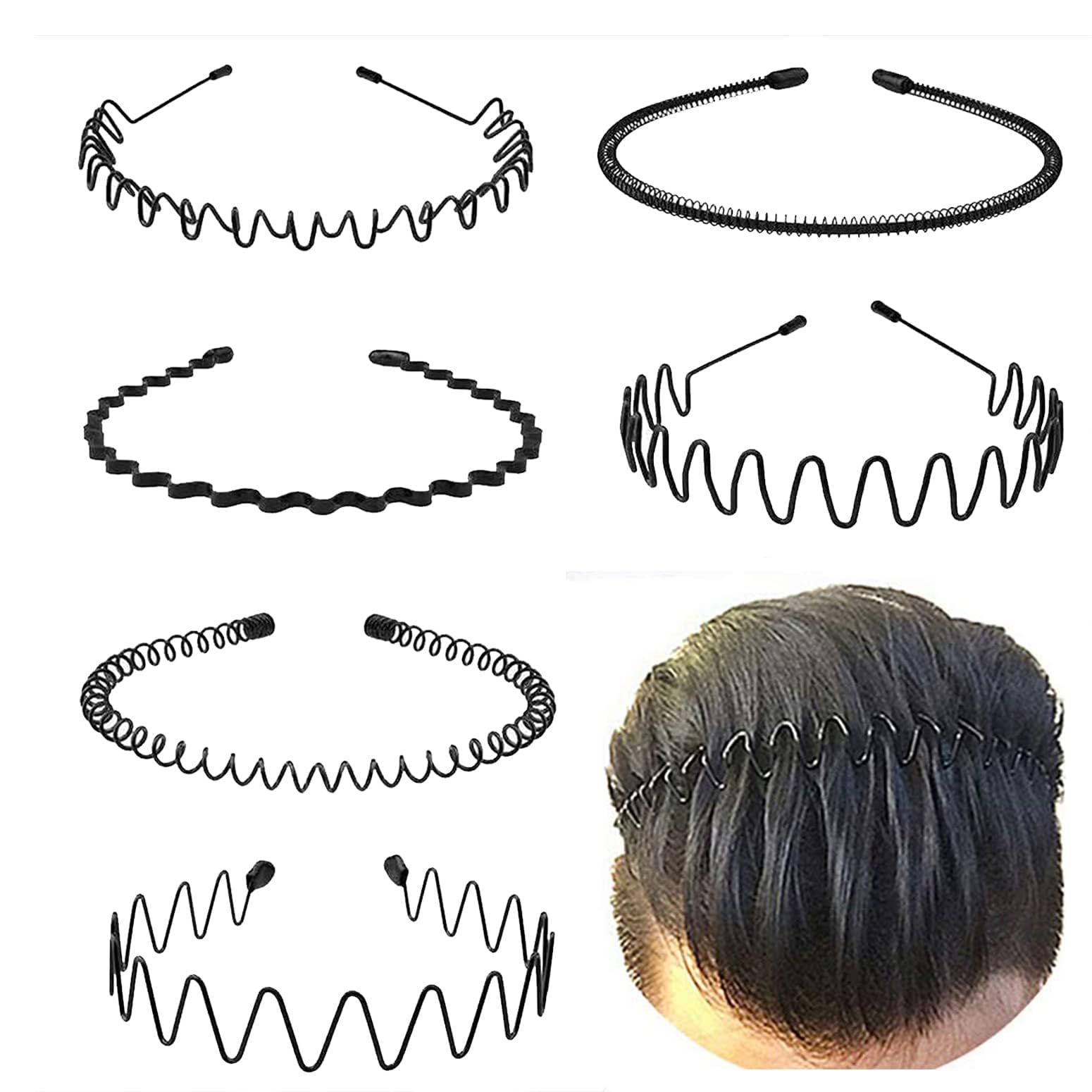 ZIBUYU® Metal Headbands for Men ZIBUYU® Metal Headbands for Men